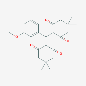 molecular formula C24H30O5 B512785 2-[(4,4-Dimethyl-2,6-dioxocyclohexyl)(3-methoxyphenyl)methyl]-5,5-dimethylcyclohexane-1,3-dione CAS No. 313959-15-8