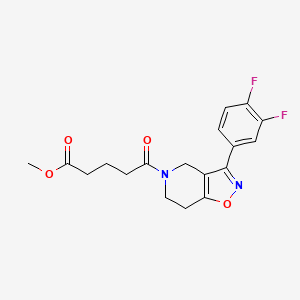 molecular formula C18H18F2N2O4 B5127870 methyl 5-[3-(3,4-difluorophenyl)-6,7-dihydroisoxazolo[4,5-c]pyridin-5(4H)-yl]-5-oxopentanoate 