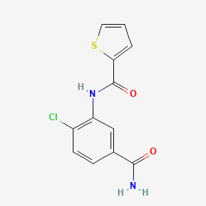 molecular formula C12H9ClN2O2S B5127876 N-[5-(aminocarbonyl)-2-chlorophenyl]-2-thiophenecarboxamide 