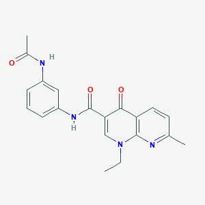 molecular formula C20H20N4O3 B5127884 N-[3-(acetylamino)phenyl]-1-ethyl-7-methyl-4-oxo-1,4-dihydro-1,8-naphthyridine-3-carboxamide 