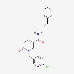 1-(4-chlorobenzyl)-6-oxo-N-(3-phenylpropyl)-3-piperidinecarboxamide