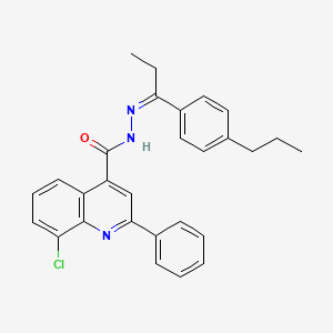 8-chloro-2-phenyl-N'-[1-(4-propylphenyl)propylidene]-4-quinolinecarbohydrazide
