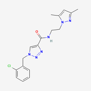 1-(2-chlorobenzyl)-N-[2-(3,5-dimethyl-1H-pyrazol-1-yl)ethyl]-1H-1,2,3-triazole-4-carboxamide