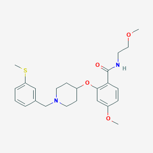 4-methoxy-N-(2-methoxyethyl)-2-({1-[3-(methylthio)benzyl]-4-piperidinyl}oxy)benzamide