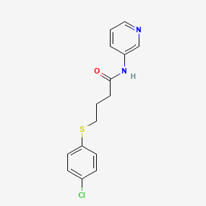 molecular formula C15H15ClN2OS B5127940 4-[(4-chlorophenyl)thio]-N-3-pyridinylbutanamide 