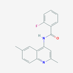N-(2,6-dimethyl-4-quinolinyl)-2-fluorobenzamide