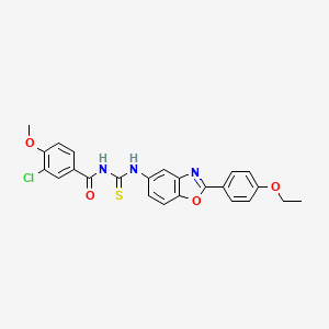 molecular formula C24H20ClN3O4S B5127972 3-chloro-N-({[2-(4-ethoxyphenyl)-1,3-benzoxazol-5-yl]amino}carbonothioyl)-4-methoxybenzamide 