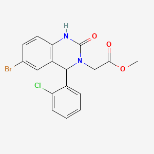 molecular formula C17H14BrClN2O3 B5127984 methyl [6-bromo-4-(2-chlorophenyl)-2-oxo-1,4-dihydro-3(2H)-quinazolinyl]acetate 
