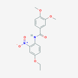 molecular formula C17H18N2O6 B5127998 N-(4-ethoxy-2-nitrophenyl)-3,4-dimethoxybenzamide 