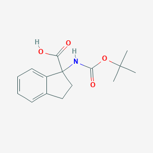 B051280 1-((tert-Butoxycarbonyl)amino)-2,3-dihydro-1H-indene-1-carboxylic acid CAS No. 214139-26-1