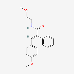 N-(2-methoxyethyl)-3-(4-methoxyphenyl)-2-phenylacrylamide