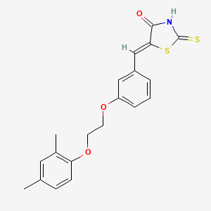 molecular formula C20H19NO3S2 B5128001 5-{3-[2-(2,4-dimethylphenoxy)ethoxy]benzylidene}-2-thioxo-1,3-thiazolidin-4-one 