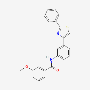 3-methoxy-N-[3-(2-phenyl-1,3-thiazol-4-yl)phenyl]benzamide