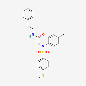 N~2~-(4-methylphenyl)-N~2~-{[4-(methylthio)phenyl]sulfonyl}-N~1~-(2-phenylethyl)glycinamide