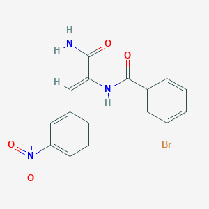 N-[1-(aminocarbonyl)-2-(3-nitrophenyl)vinyl]-3-bromobenzamide