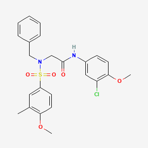 N~2~-benzyl-N~1~-(3-chloro-4-methoxyphenyl)-N~2~-[(4-methoxy-3-methylphenyl)sulfonyl]glycinamide