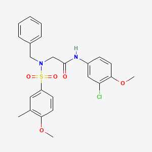 molecular formula C24H25ClN2O5S B5128025 N~2~-benzyl-N~1~-(3-chloro-4-methoxyphenyl)-N~2~-[(4-methoxy-3-methylphenyl)sulfonyl]glycinamide 