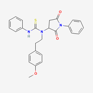N-(2,5-dioxo-1-phenyl-3-pyrrolidinyl)-N-[2-(4-methoxyphenyl)ethyl]-N'-phenylthiourea
