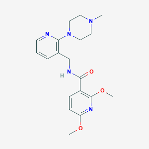 2,6-dimethoxy-N-{[2-(4-methyl-1-piperazinyl)-3-pyridinyl]methyl}nicotinamide