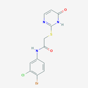 molecular formula C12H9BrClN3O2S B5128060 N-(4-bromo-3-chlorophenyl)-2-[(4-oxo-1,4-dihydro-2-pyrimidinyl)thio]acetamide 