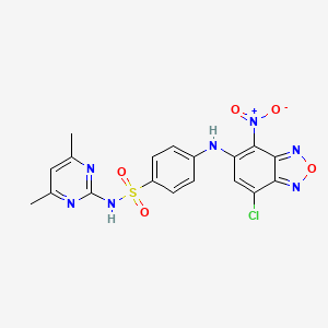 molecular formula C18H14ClN7O5S B5128070 4-[(7-chloro-4-nitro-2,1,3-benzoxadiazol-5-yl)amino]-N-(4,6-dimethyl-2-pyrimidinyl)benzenesulfonamide 