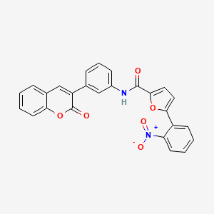 5-(2-nitrophenyl)-N-[3-(2-oxo-2H-chromen-3-yl)phenyl]-2-furamide
