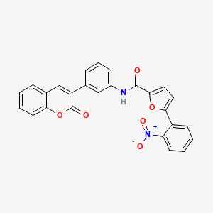 molecular formula C26H16N2O6 B5128083 5-(2-nitrophenyl)-N-[3-(2-oxo-2H-chromen-3-yl)phenyl]-2-furamide 