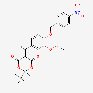 2-tert-butyl-5-{3-ethoxy-4-[(4-nitrobenzyl)oxy]benzylidene}-2-methyl-1,3-dioxane-4,6-dione