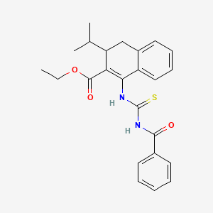 molecular formula C24H26N2O3S B5128104 ethyl 1-{[(benzoylamino)carbonothioyl]amino}-3-isopropyl-3,4-dihydro-2-naphthalenecarboxylate 