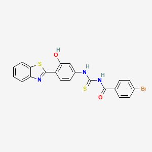 N-({[4-(1,3-benzothiazol-2-yl)-3-hydroxyphenyl]amino}carbonothioyl)-4-bromobenzamide