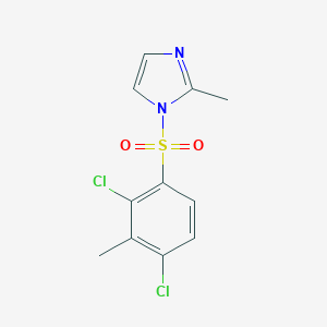 molecular formula C11H10Cl2N2O2S B512813 1-[(2,4-dichloro-3-methylphenyl)sulfonyl]-2-methyl-1H-imidazole CAS No. 459178-40-6