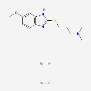 molecular formula C13H21Br2N3OS B5128130 {3-[(5-methoxy-1H-benzimidazol-2-yl)thio]propyl}dimethylamine dihydrobromide 