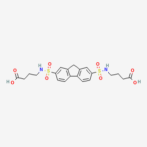 4,4'-[9H-fluorene-2,7-diylbis(sulfonylimino)]dibutanoic acid