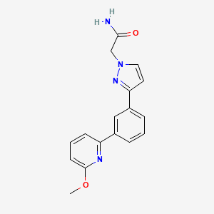 2-{3-[3-(6-methoxy-2-pyridinyl)phenyl]-1H-pyrazol-1-yl}acetamide