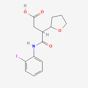 4-[(2-iodophenyl)amino]-4-oxo-3-(tetrahydro-2-furanyl)butanoic acid