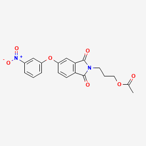 3-[5-(3-nitrophenoxy)-1,3-dioxo-1,3-dihydro-2H-isoindol-2-yl]propyl acetate