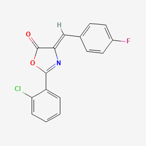 molecular formula C16H9ClFNO2 B5128206 2-(2-chlorophenyl)-4-(4-fluorobenzylidene)-1,3-oxazol-5(4H)-one 