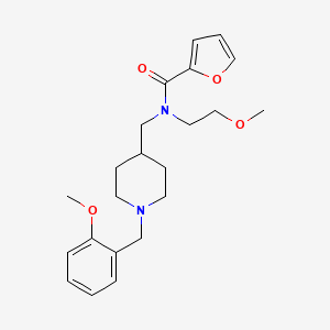 molecular formula C22H30N2O4 B5128211 N-{[1-(2-methoxybenzyl)-4-piperidinyl]methyl}-N-(2-methoxyethyl)-2-furamide 