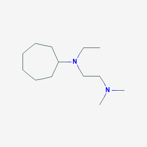 molecular formula C13H28N2 B5128239 N-cycloheptyl-N-ethyl-N',N'-dimethyl-1,2-ethanediamine 