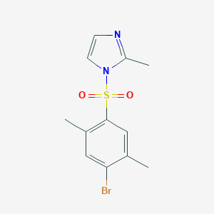 molecular formula C12H13BrN2O2S B512825 1-[(4-bromo-2,5-dimethylphenyl)sulfonyl]-2-methyl-1H-imidazole CAS No. 459175-80-5