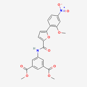 molecular formula C22H18N2O9 B5128260 dimethyl 5-{[5-(2-methoxy-4-nitrophenyl)-2-furoyl]amino}isophthalate 
