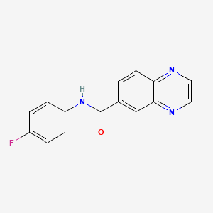 N-(4-fluorophenyl)-6-quinoxalinecarboxamide