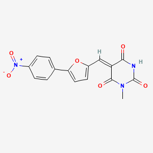 1-methyl-5-{[5-(4-nitrophenyl)-2-furyl]methylene}-2,4,6(1H,3H,5H)-pyrimidinetrione