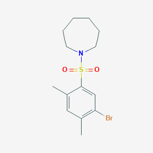 molecular formula C14H20BrNO2S B512831 1-[(5-Bromo-2,4-dimethylphenyl)sulfonyl]azepane CAS No. 433699-37-7