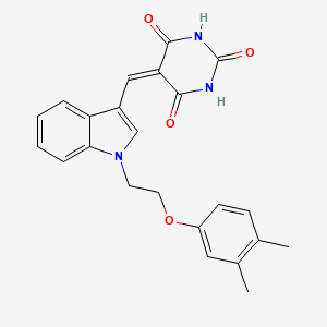 5-({1-[2-(3,4-dimethylphenoxy)ethyl]-1H-indol-3-yl}methylene)-2,4,6(1H,3H,5H)-pyrimidinetrione