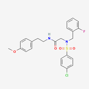 N~2~-[(4-chlorophenyl)sulfonyl]-N~2~-(2-fluorobenzyl)-N~1~-[2-(4-methoxyphenyl)ethyl]glycinamide