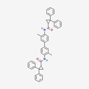 molecular formula C46H40N2O2 B5128355 N,N'-(3,3'-dimethyl-4,4'-biphenyldiyl)bis(2,2-diphenylcyclopropanecarboxamide) 