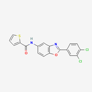 molecular formula C18H10Cl2N2O2S B5128381 N-[2-(3,4-dichlorophenyl)-1,3-benzoxazol-5-yl]-2-thiophenecarboxamide 