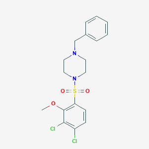 1-Benzyl-4-(3,4-dichloro-2-methoxybenzenesulfonyl)piperazine