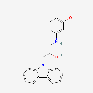 molecular formula C22H22N2O2 B5128392 1-(9H-carbazol-9-yl)-3-[(3-methoxyphenyl)amino]-2-propanol 